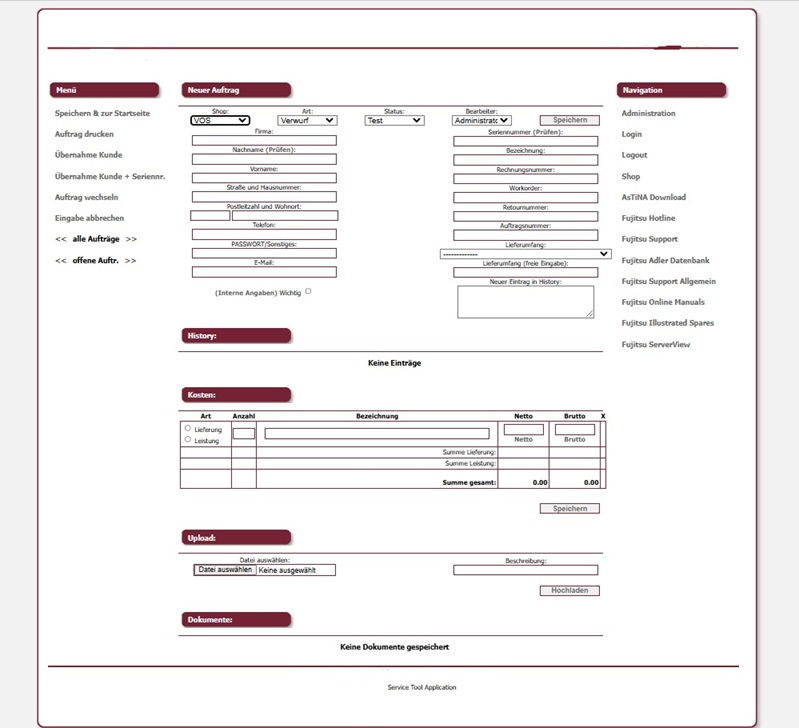 Projekt Service Tool